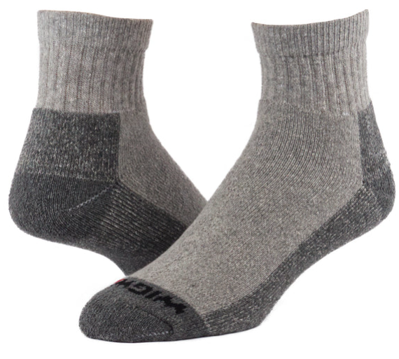 At Work Quarter 3-Pack Cotton Socks S1360 - Grey - Wigwam