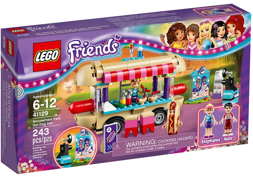 LEGO 41129 Friends: Amusement Park Hot Dog Van Front of Box