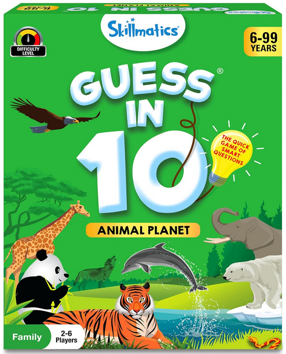 Guess in 10: Animal Planet Trivia Card Game - Skillmatics