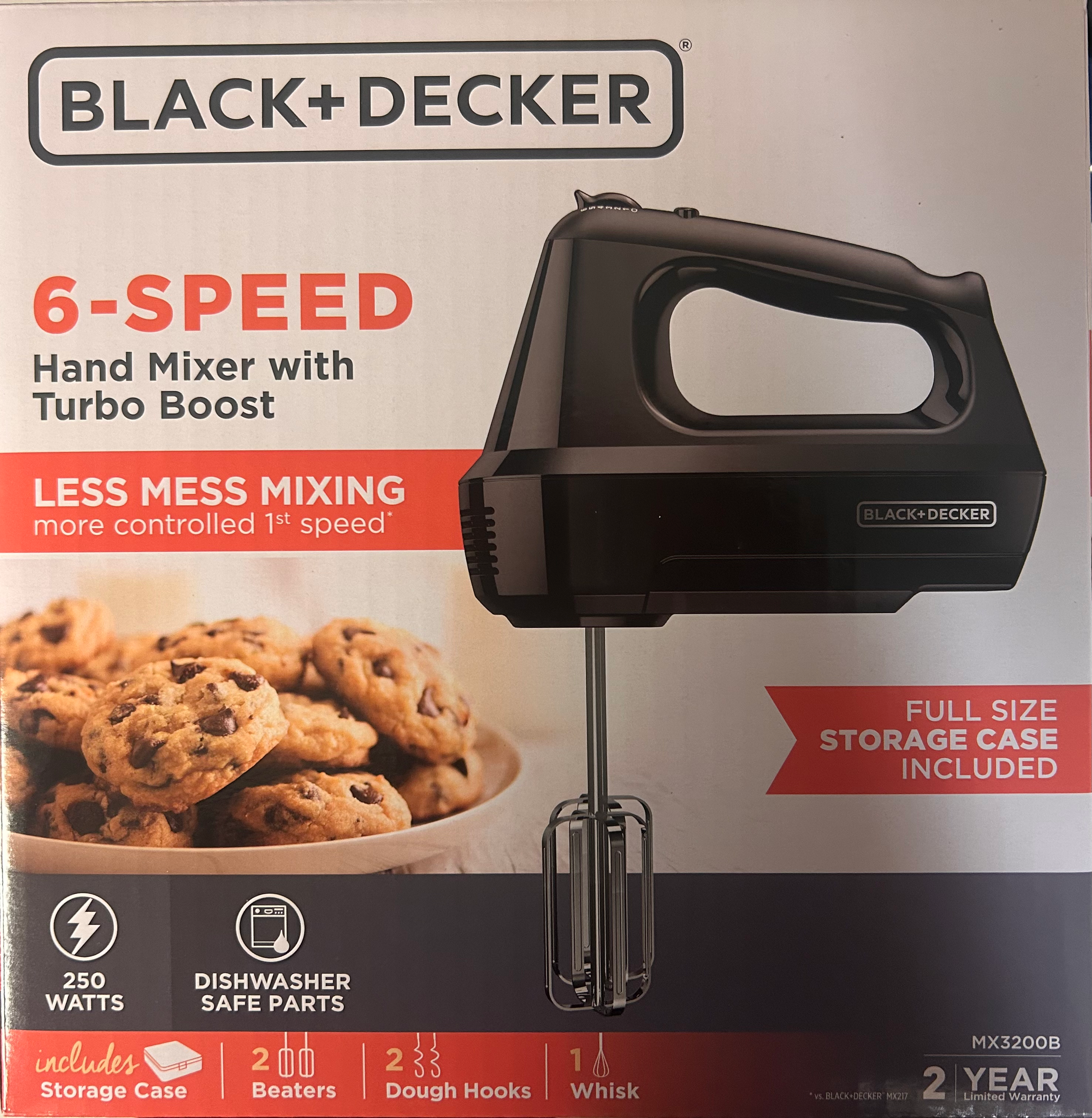 6 Speed Hand Mixer with Turbo Boost MX3200B - Black+Decker