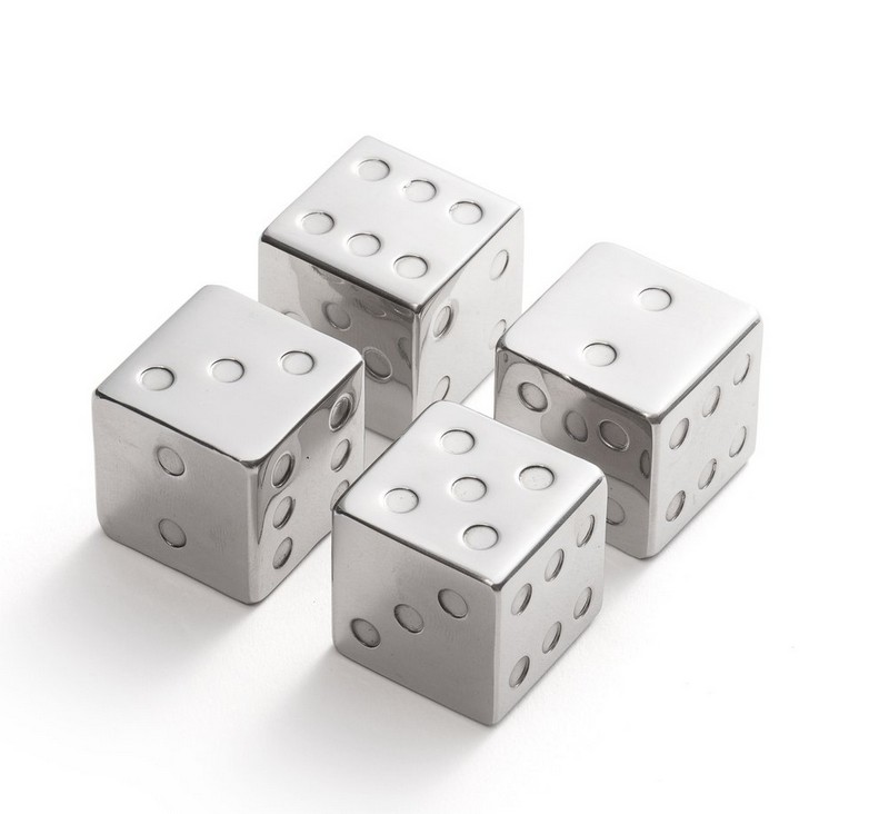 Stainless Steel - Snake Eyes Dice Whiskey Chillers - by Outset from Fox Run