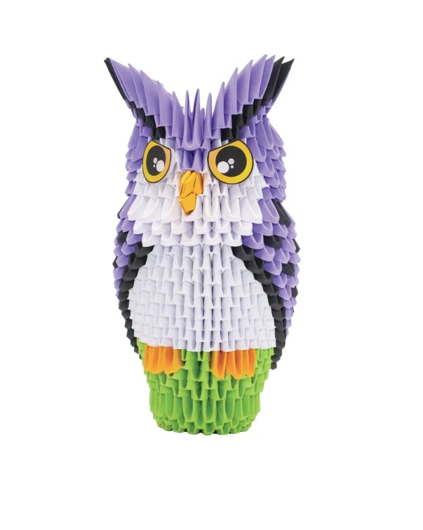 Creagami Owl Origami Set - 3D Modular Paper Sculpture