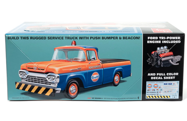 Thumbnail: AMT 1960 Ford F-100 Pickup w/Trailer 1:25 Scale Model Kit