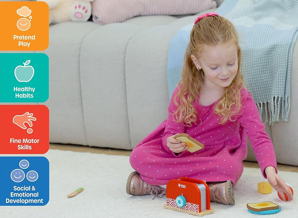Thumbnail: Wooden Press & Pop Toaster Set - Jasey's Toy Chest