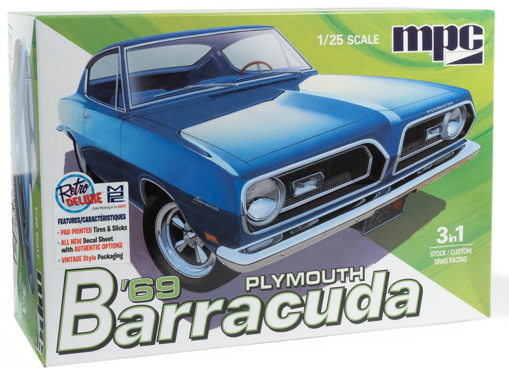 MPC 1969 Plymouth Barracuda 1:25 Scale Model Kit