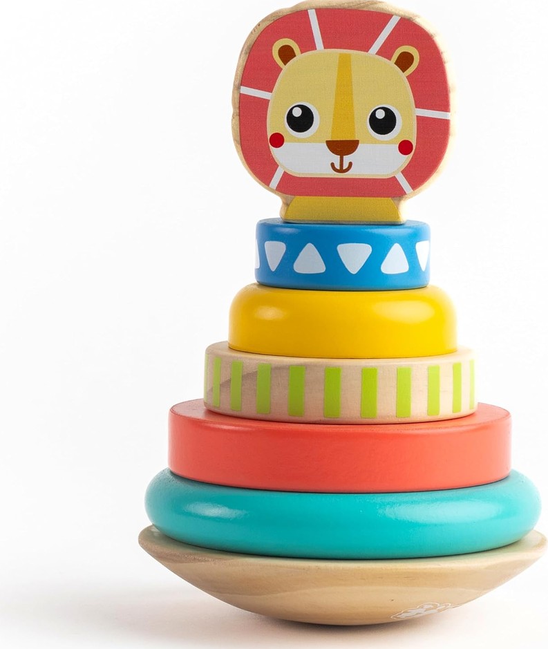 Jasey's Toy Chest Wooden Lion Stacking Rings