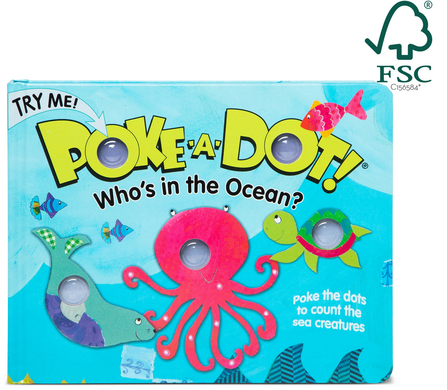 Poke-a-Dot: Who’s in the Ocean? Board Book - Melissa & Doug