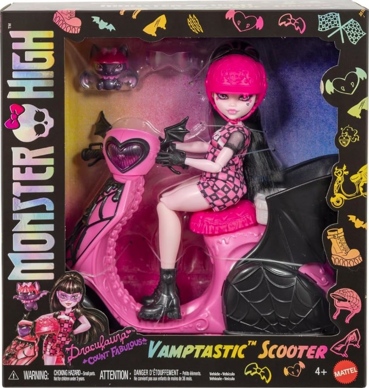 Monster High Draculaura and her Vamptastic Scooter - Mattel