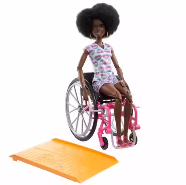 Barbie Fashionista Doll #195 with Wheelchair and Ramp - Mattel