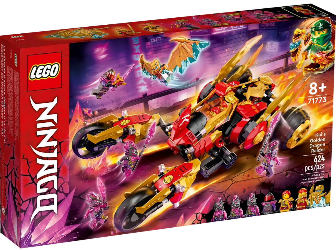 LEGO 71773 Ninjago: Kai’s Golden Dragon Raider front of box