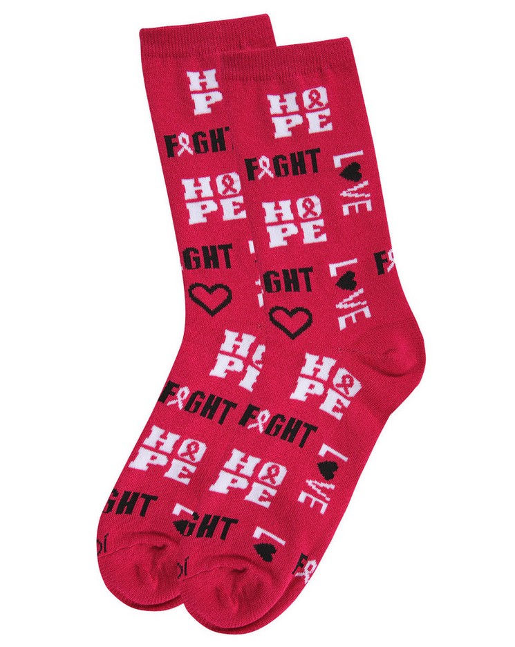 Women's Hope Love Fight Breast Cancer Awareness Bamboo Blend Socks - MeMoi