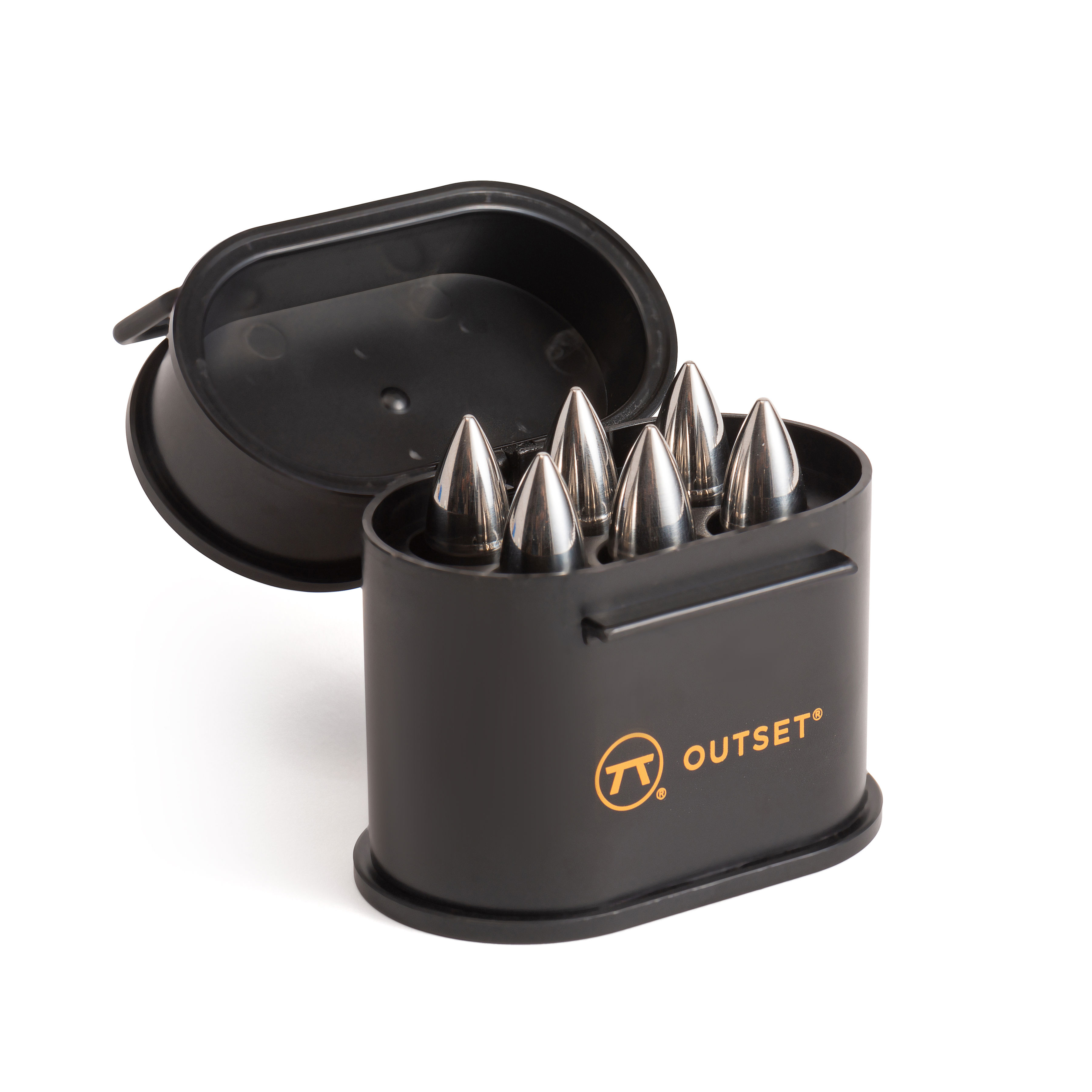 Bullet Whiskey Chillers w/Artillery Storage Case 6 Piece Set - Outset