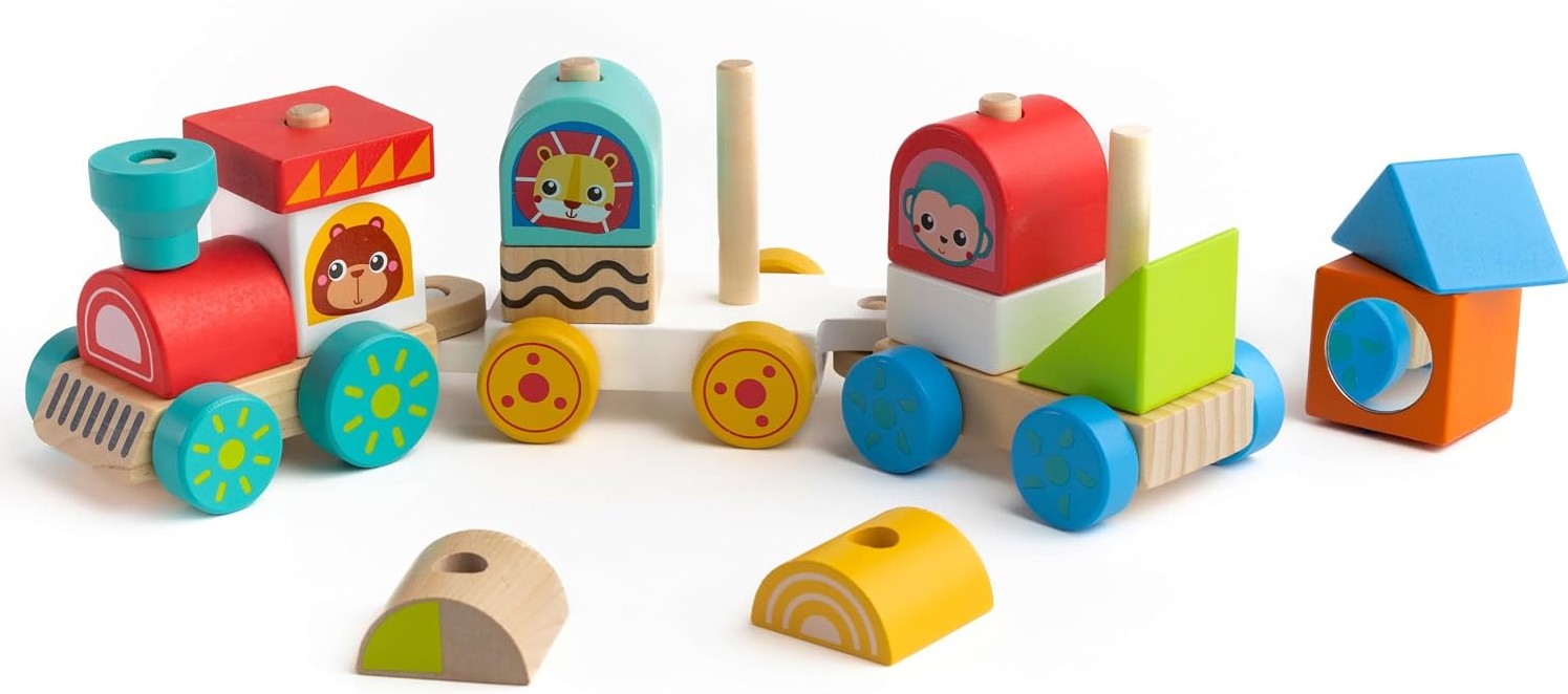 Animal Friends Wooden Stacking Train