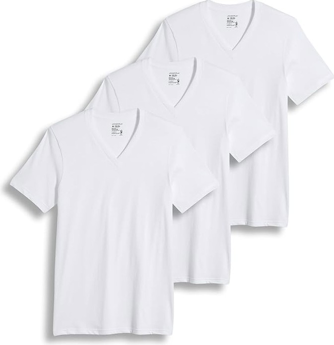 Jockey Classics - 100% Cotton V-Neck T-Shirts - 3pk (S,M,L,XL)