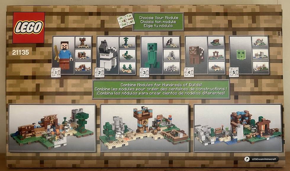 Thumbnail: LEGO 21135 Minecraft: The Crafting Box 2.0 Back of Box