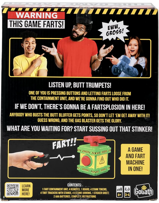 Warning: This Game Farts Back of Box - Goliath