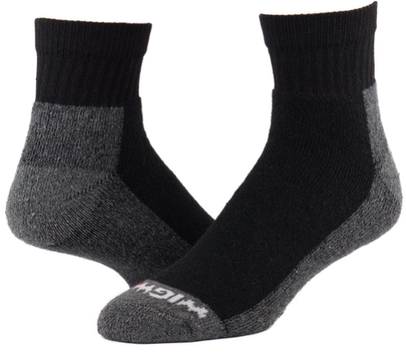 At Work Quarter 3-Pack Cotton Socks S1360 - Black - Wigwam