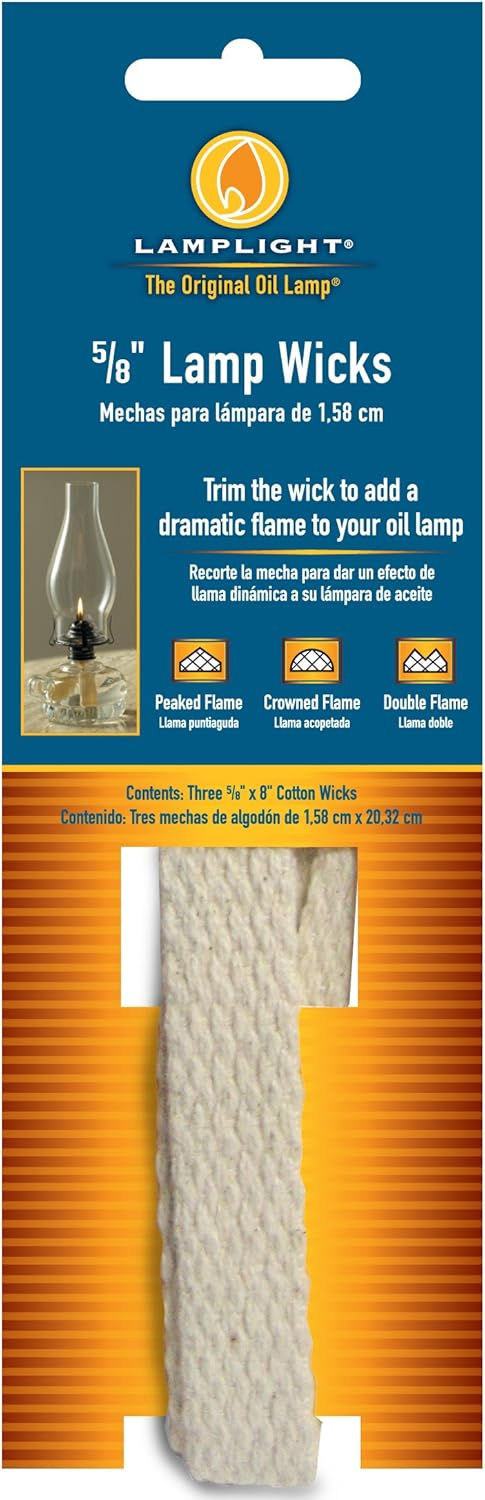 5/8 Inch Lamp Wicks 3pk - Lamplight