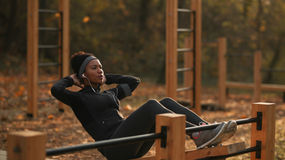 A woman being active.