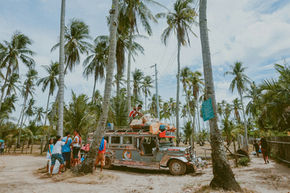 Filipino truck on a beach