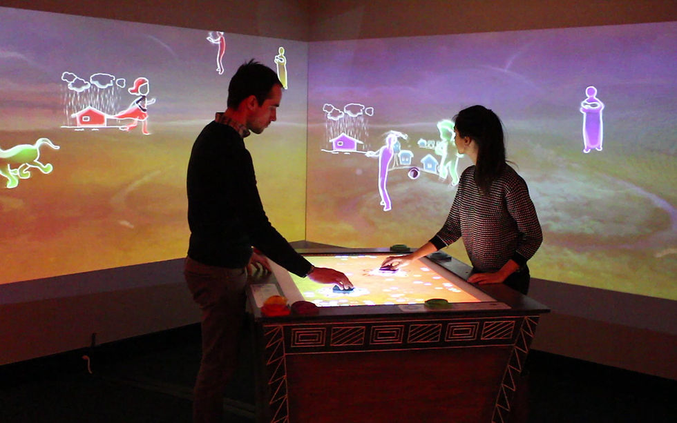 Mapping Place, mesa interativa baseada em geração de narrativas