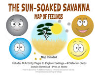 Savanna animals, sunny scenes, and playful prompts