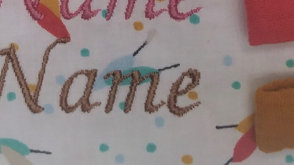 Miniaturbild: Schnullerband mit Namen aus Baumwollstoff