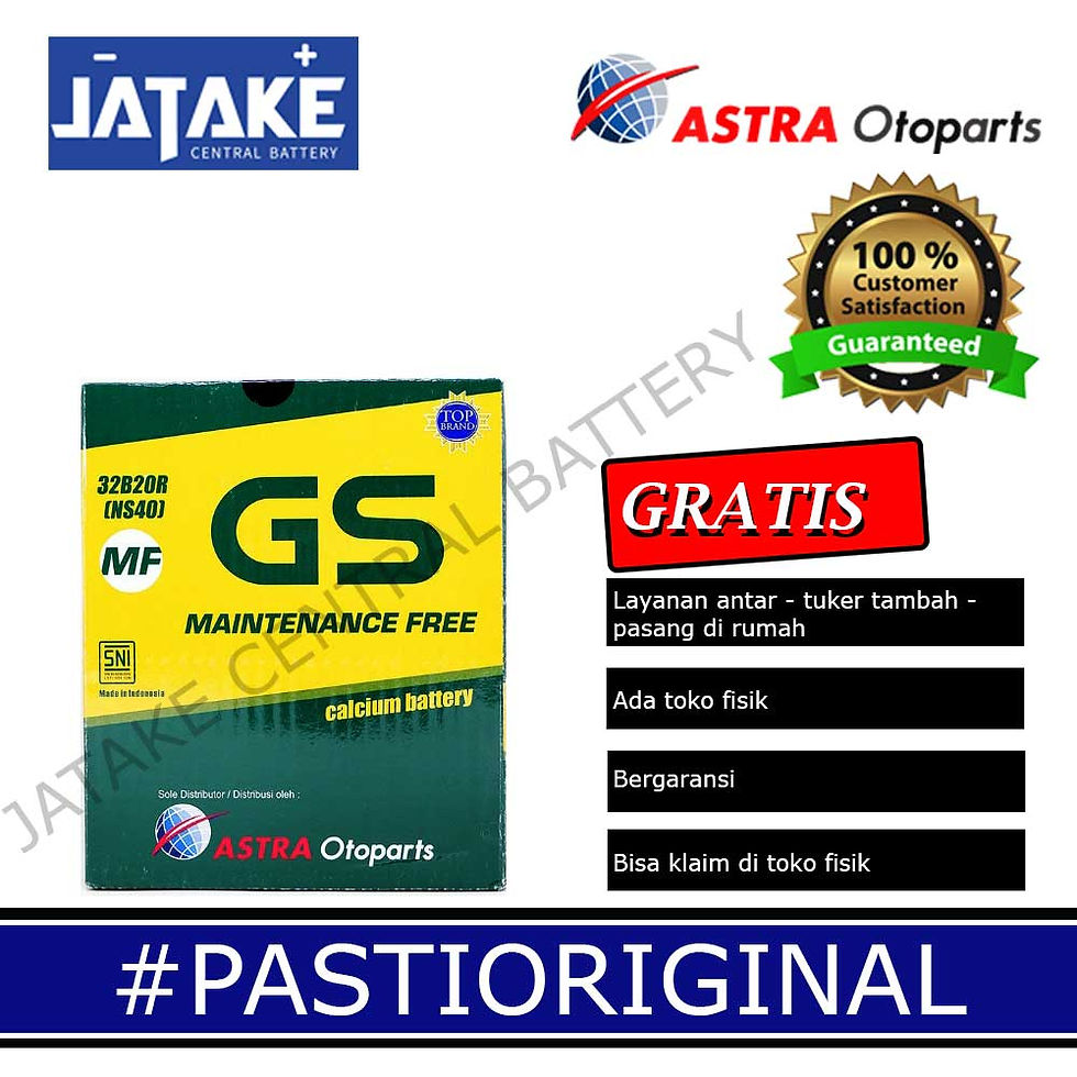 Aki kering GS Astra Maintenance Free (MF) Ns40 / 32B20R 12V 32Ah