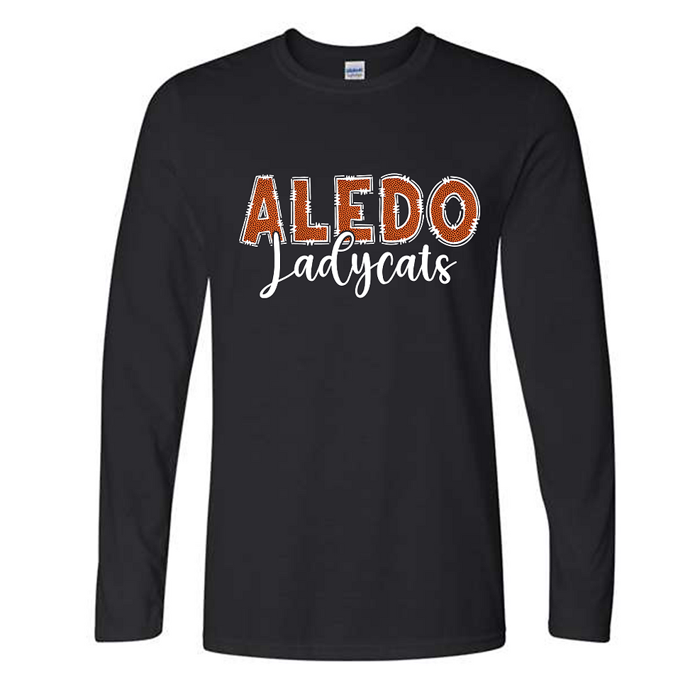 Thumbnail: Aledo Ladycats Basketball Texture - Long Sleeve
