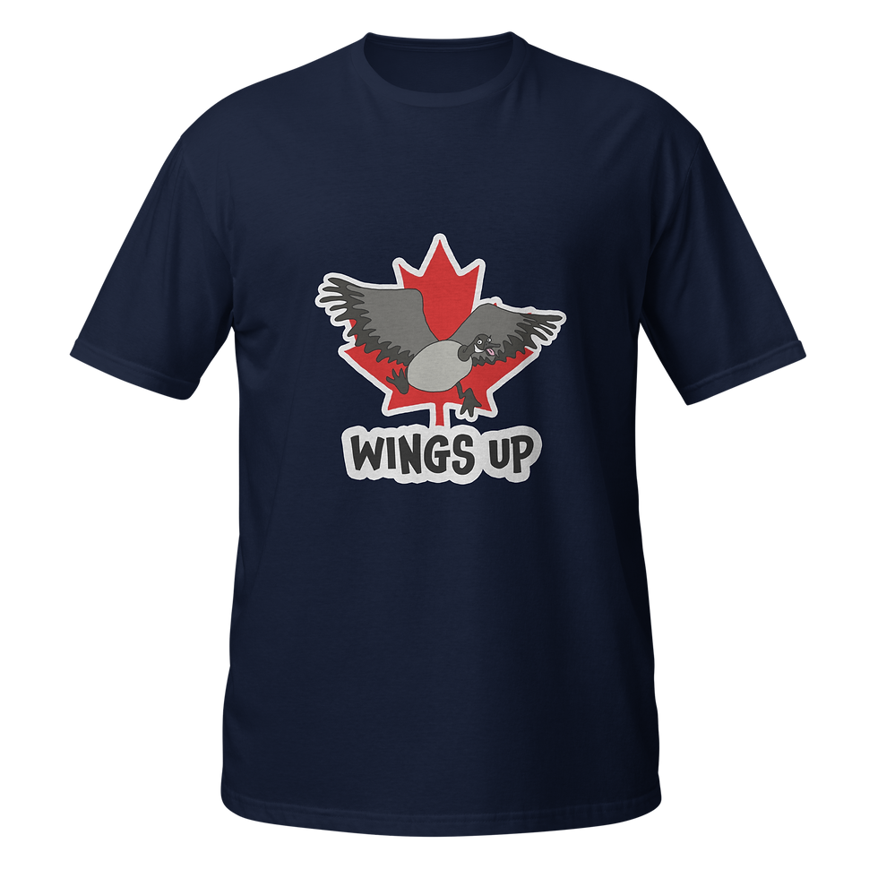 Thumbnail: "Wings Up" Angry Goose - Short-Sleeve Unisex T-Shirt (Adult)
