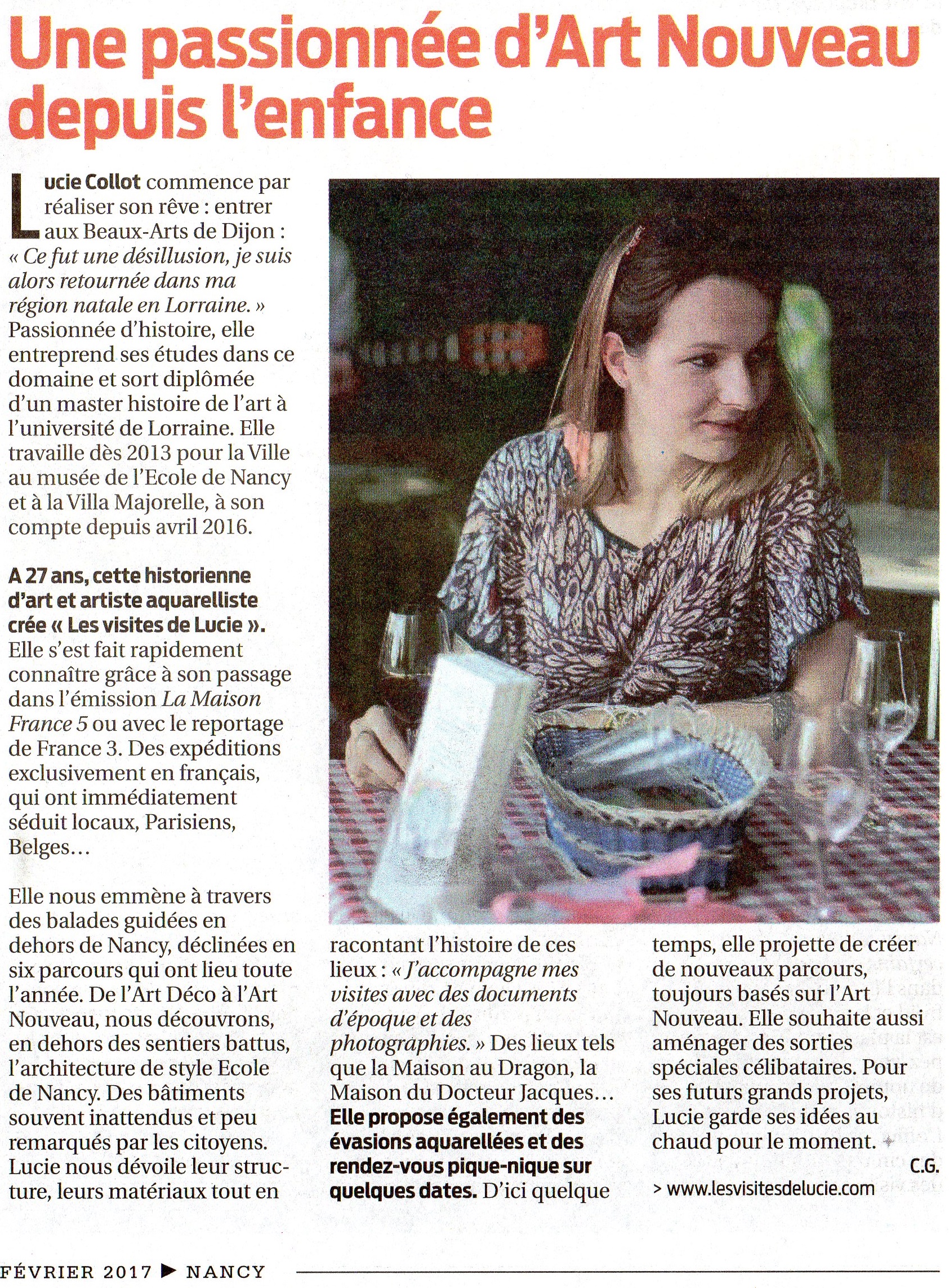 Article dans La Semaine de Nancy