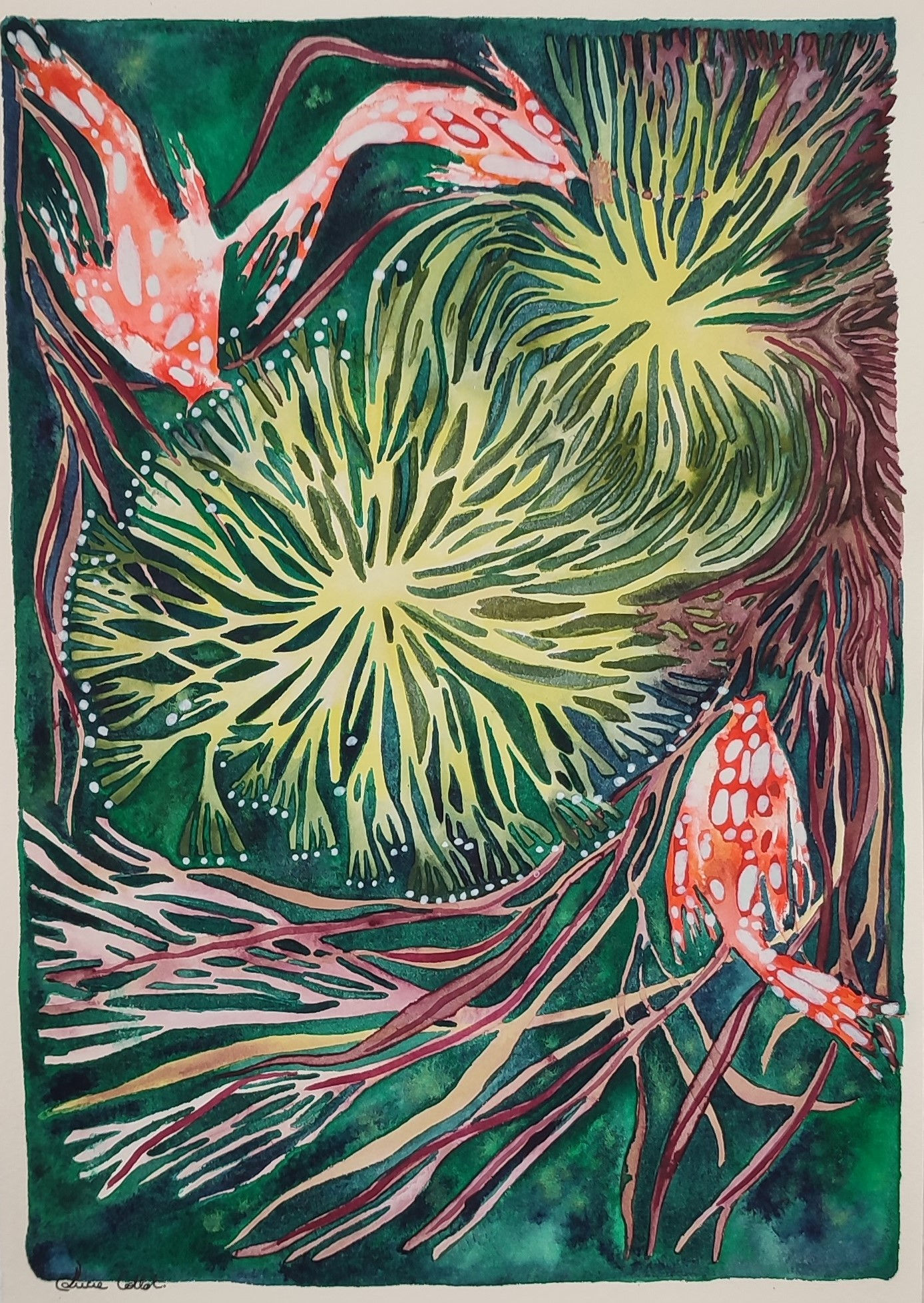 Lumière abyssale - œuvre sur papier