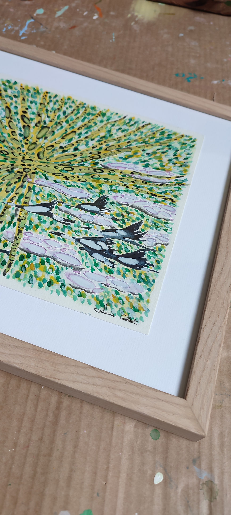 Miniature : Le deuil - œuvre originale et son encadrement