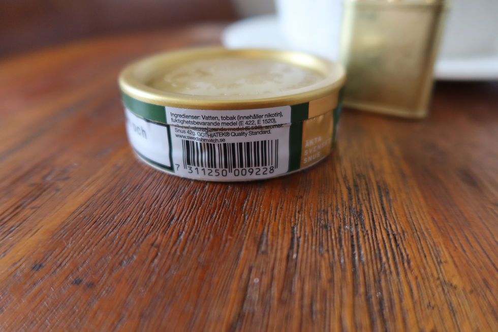 Ingredients List Kronan Loose Snus Lössnus Swedish Snus