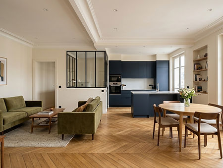 Rénovation d'appartement 75 m² à Boulogne-Billancourt.