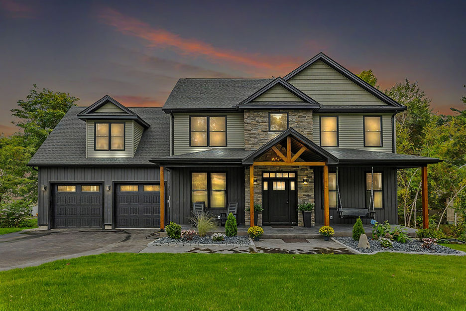 Virtual Twilight of a home in Ludlow MA - real estate photography by Seven Roads Media