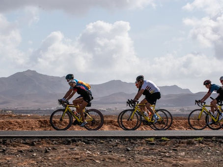 cyclists in Fuerteventura