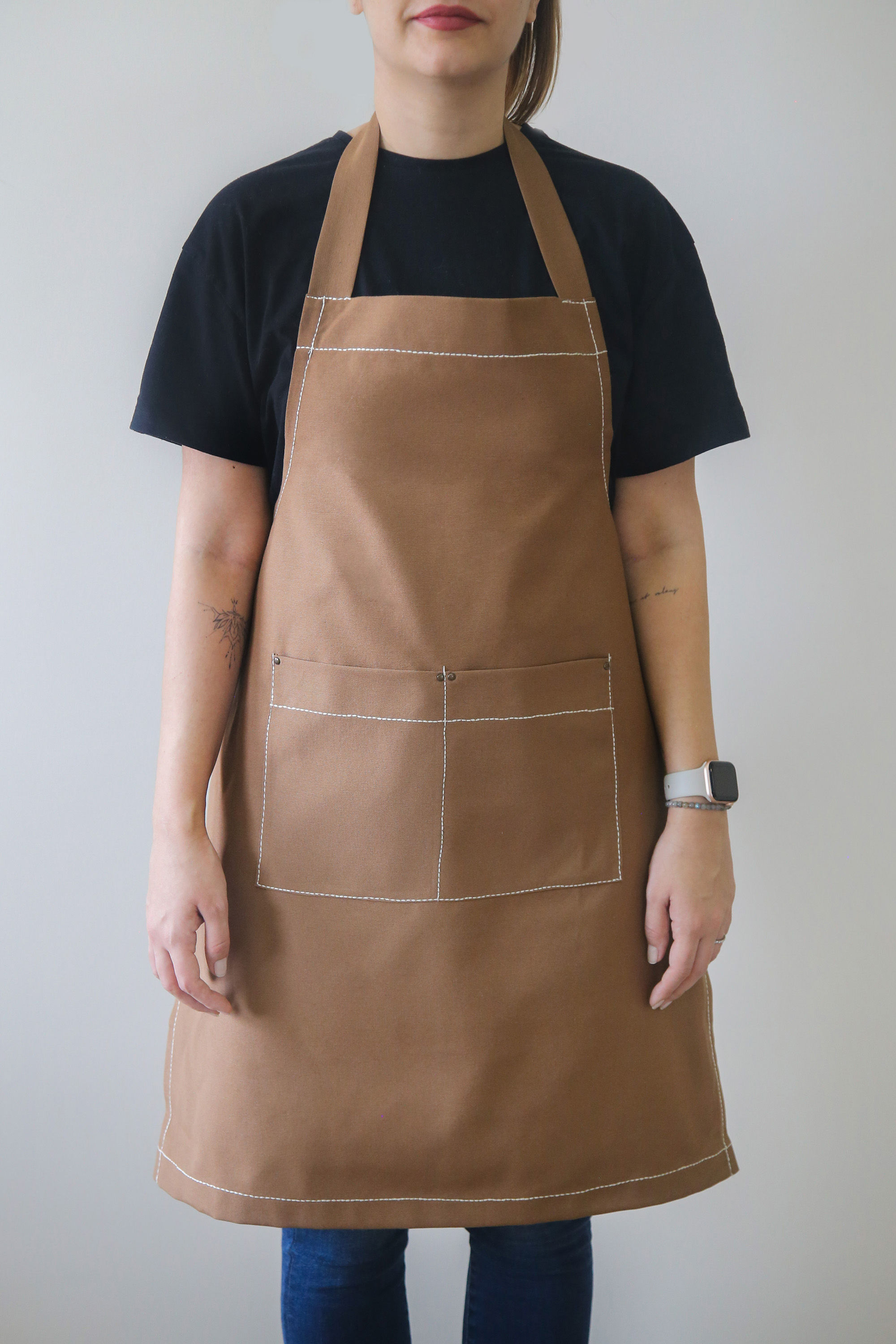 Mocha Keten Mutfak Önlüğü