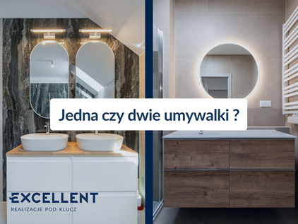 Dwie umywalki w łazience