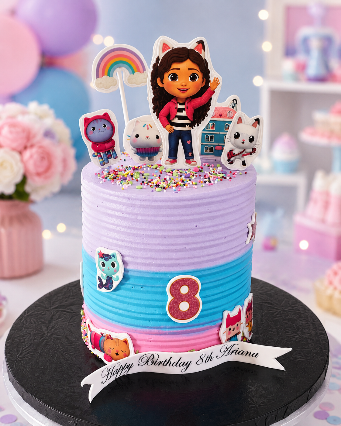 Custom Doll House Themed Birthday Cake