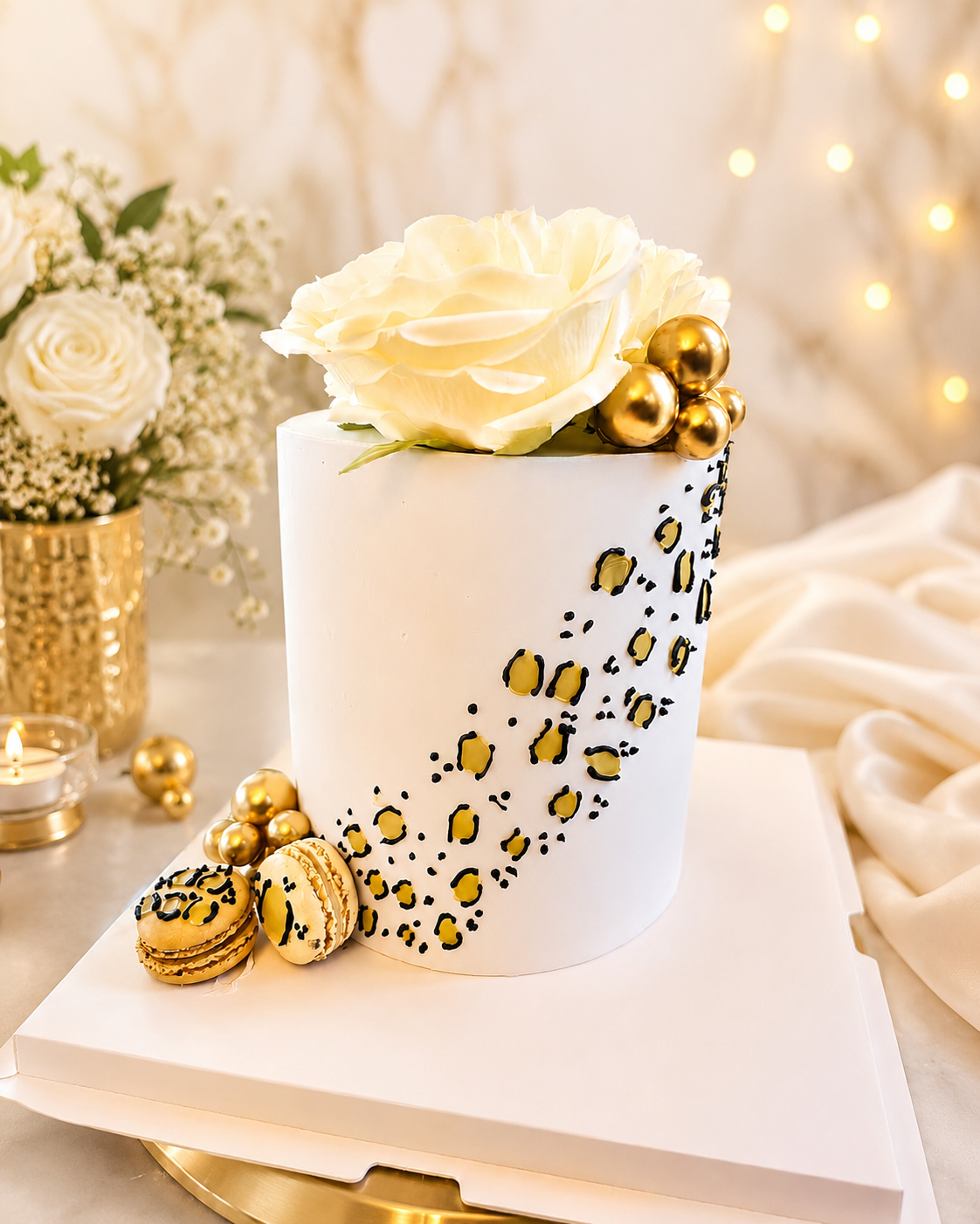 Gold Leopard Cake