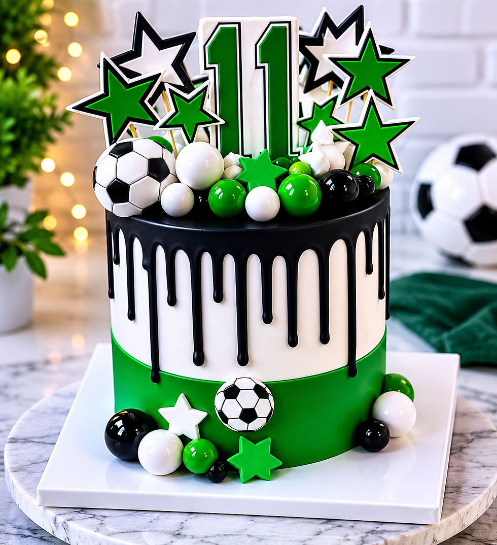 Football-themed cake