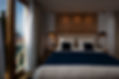Elegant bedroom in luxury villa Dubrovnik with sea view and king-size bed
