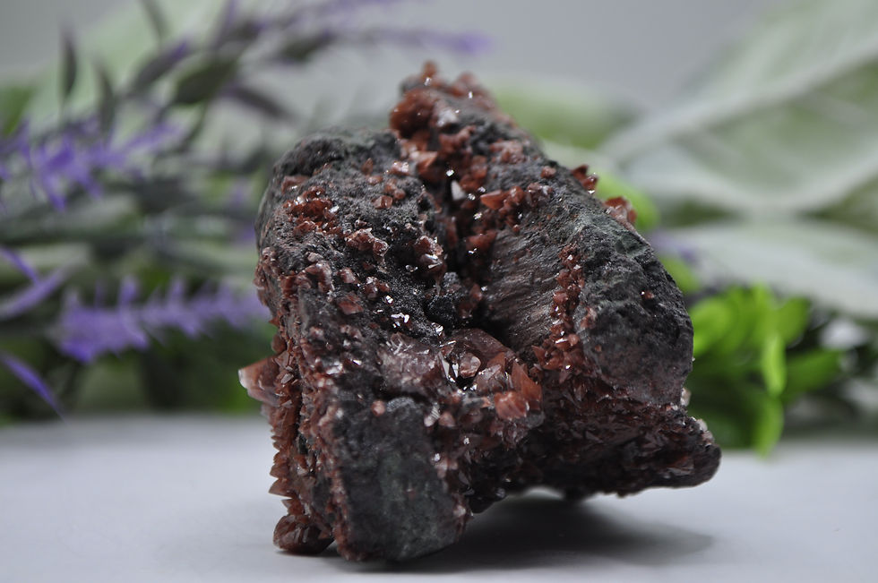 Thumbnail: Red Dogtooth Calcite in Matrix