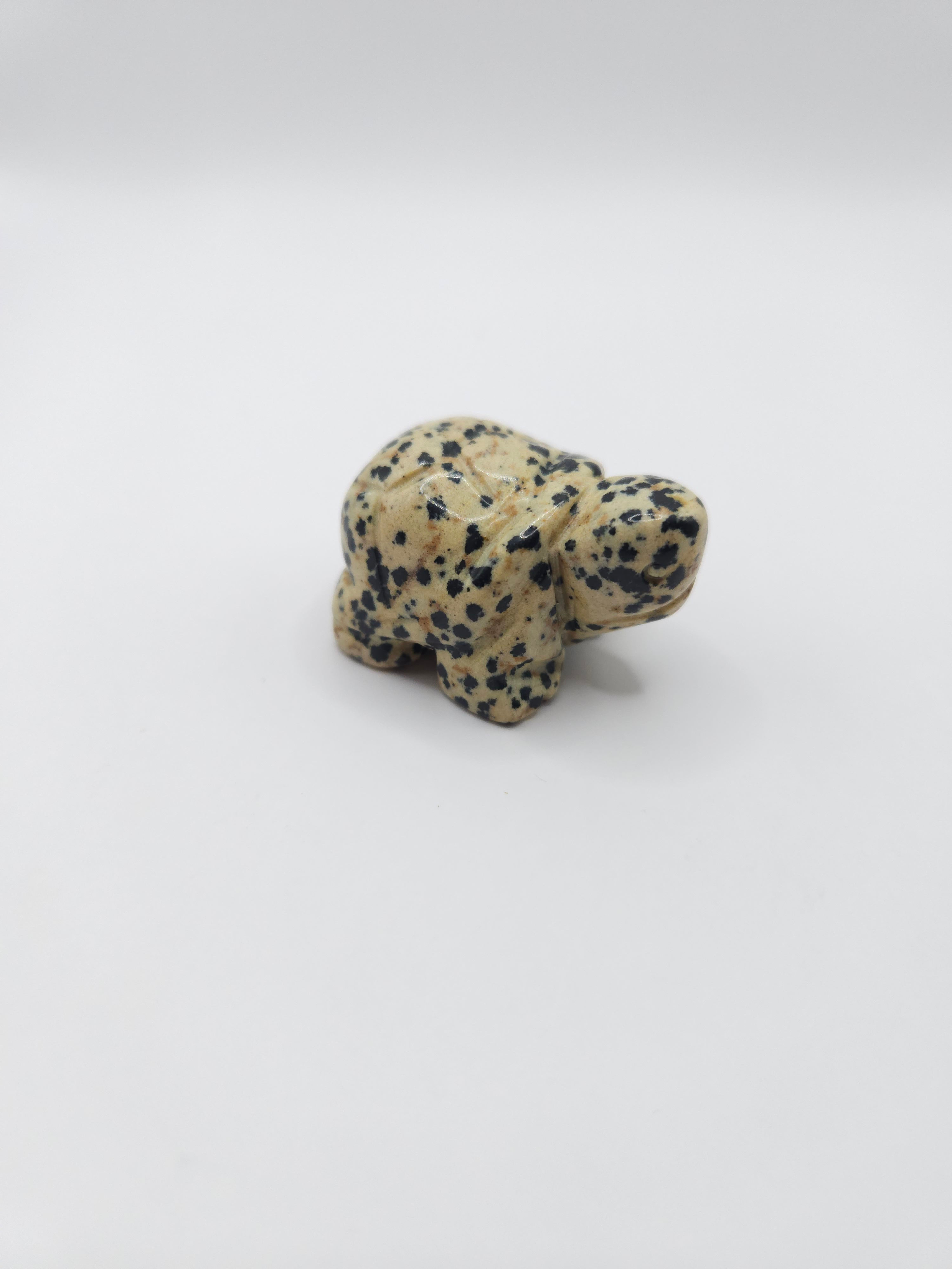 Dalmatian Jasper Tortoise Carving 