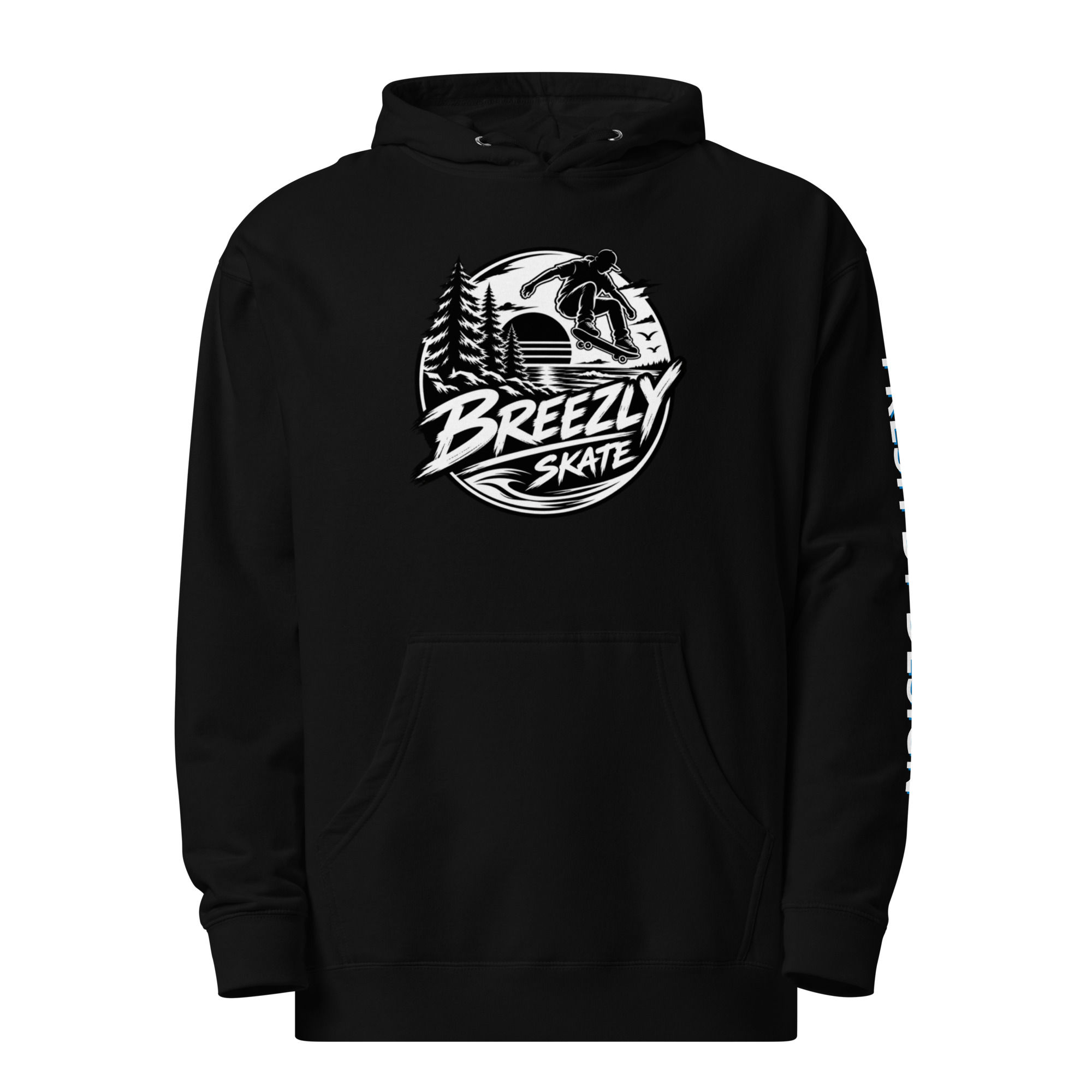 BREEZLY Unisex midweight hoodie (Black)