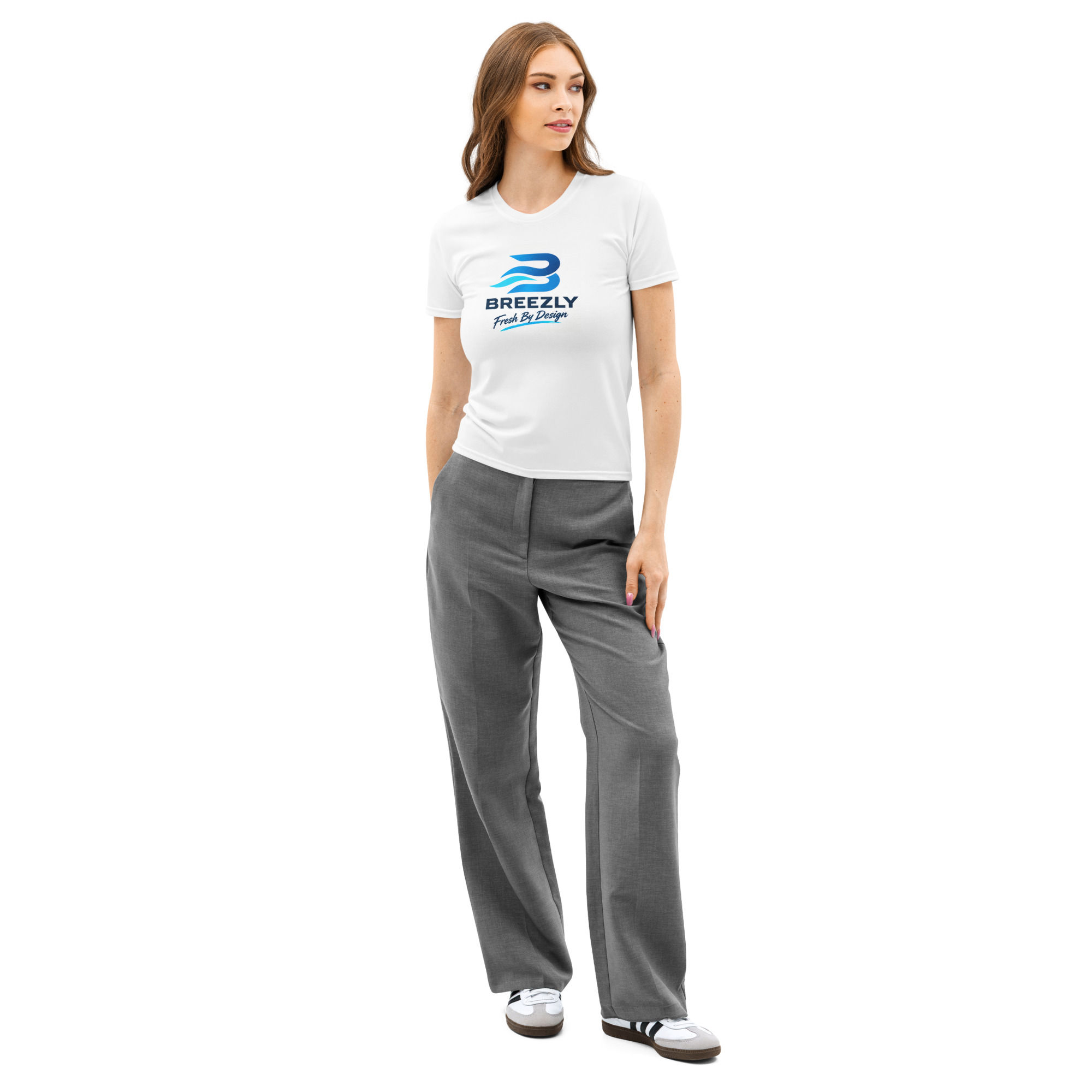 BREEZLY Women’s cotton crew neck t-shirt