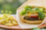 島やさいと黒豆ファラフェルフレンチバーガー Black beans falafel burger for vegan