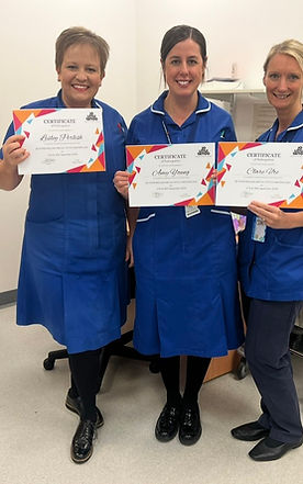 NHS nurse training session - certificates