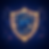 Glowing futuristic shield made of UI elements repels digital threats in dark space.